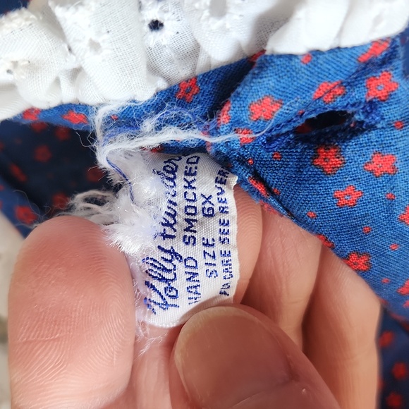 Vintage Polly Flinders Dress Size 6X Color Blue - Picture 6 of 8